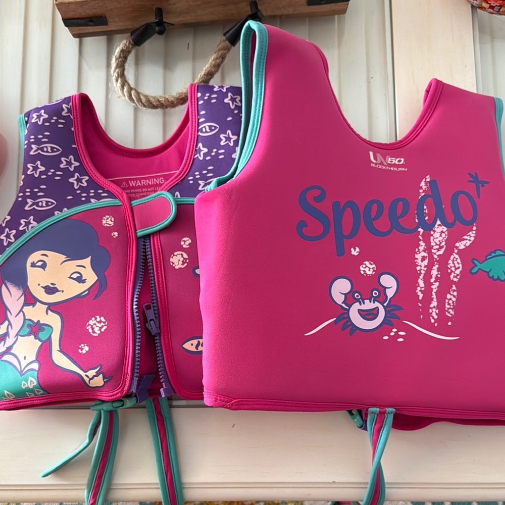 Speedo Kids Swim Vest - Pink and Purple
